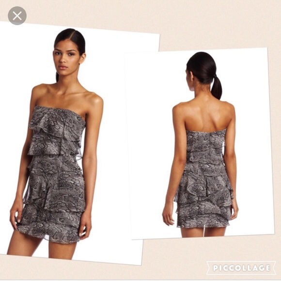 BCBGMaxAzria Dresses & Skirts - Bcbgmaxazria Ginger Snakeprint Strapless Dress